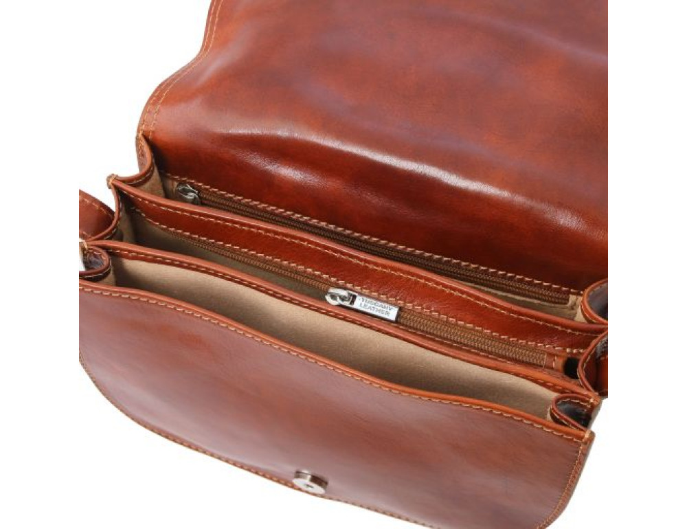 Светло-коричневая женская кожаная сумка Tuscany Leather Isabella TL9031 Med - Фото № 6