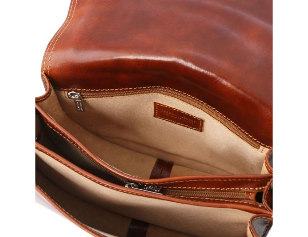 Светло-коричневая женская кожаная сумка Tuscany Leather Isabella TL9031 Med - Фото № 7