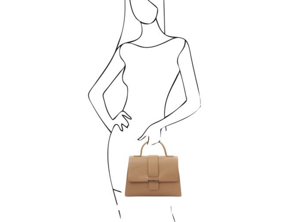 Жіноча шкіряна сумочка через плече TL BAG TL142156 CHAMPAGNE - Фотографія № 3