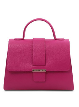 Жіноча шкіряна сумочка через плече TL BAG TL142156 Fuksia
