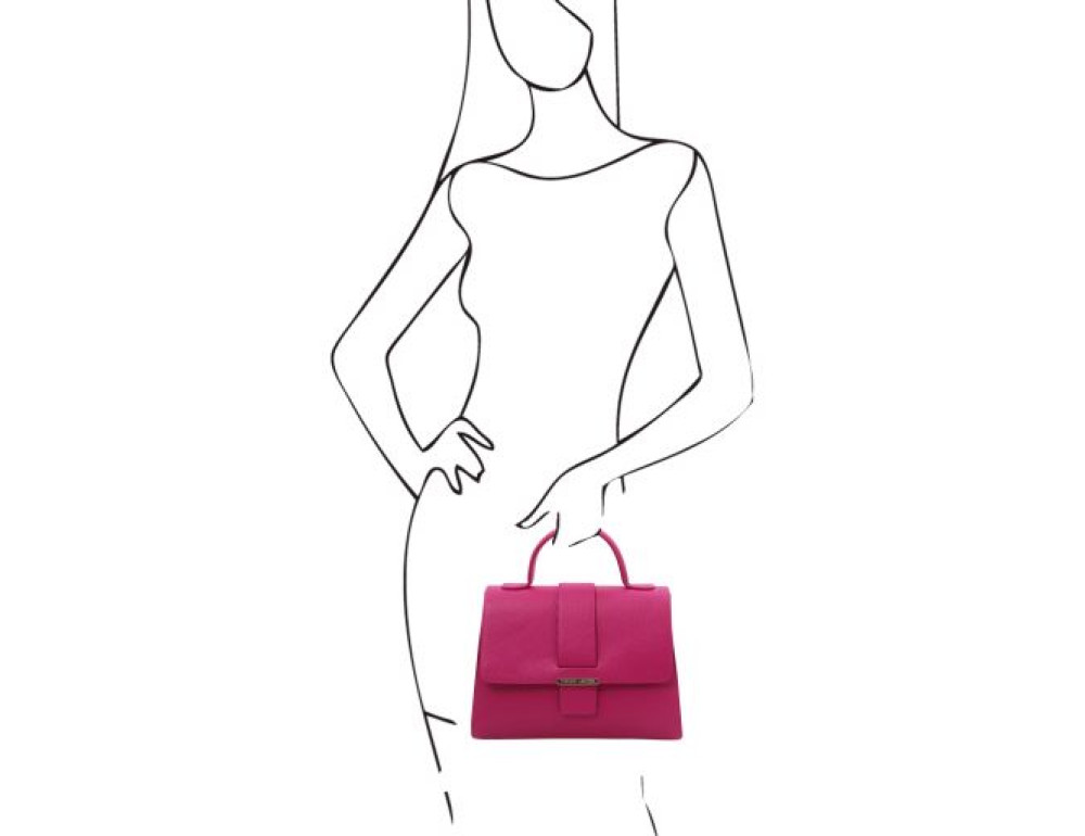 Женская кожаная сумочка через плечо TL BAG TL142156 Fuksia - Фото № 2