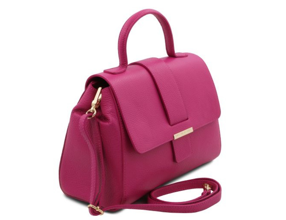 Женская кожаная сумочка через плечо TL BAG TL142156 Fuksia - Фото № 3