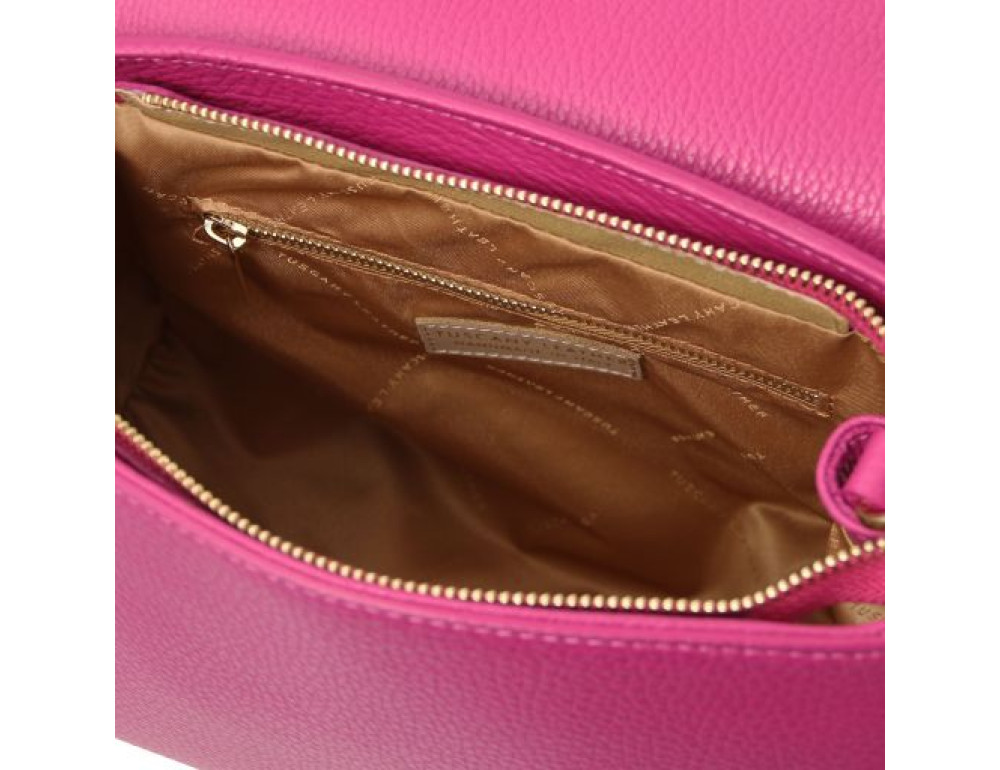 Женская кожаная сумочка через плечо TL BAG TL142156 Fuksia - Фото № 7