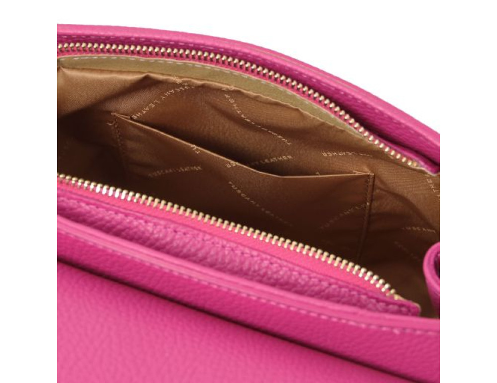 Женская кожаная сумочка через плечо TL BAG TL142156 Fuksia - Фото № 8