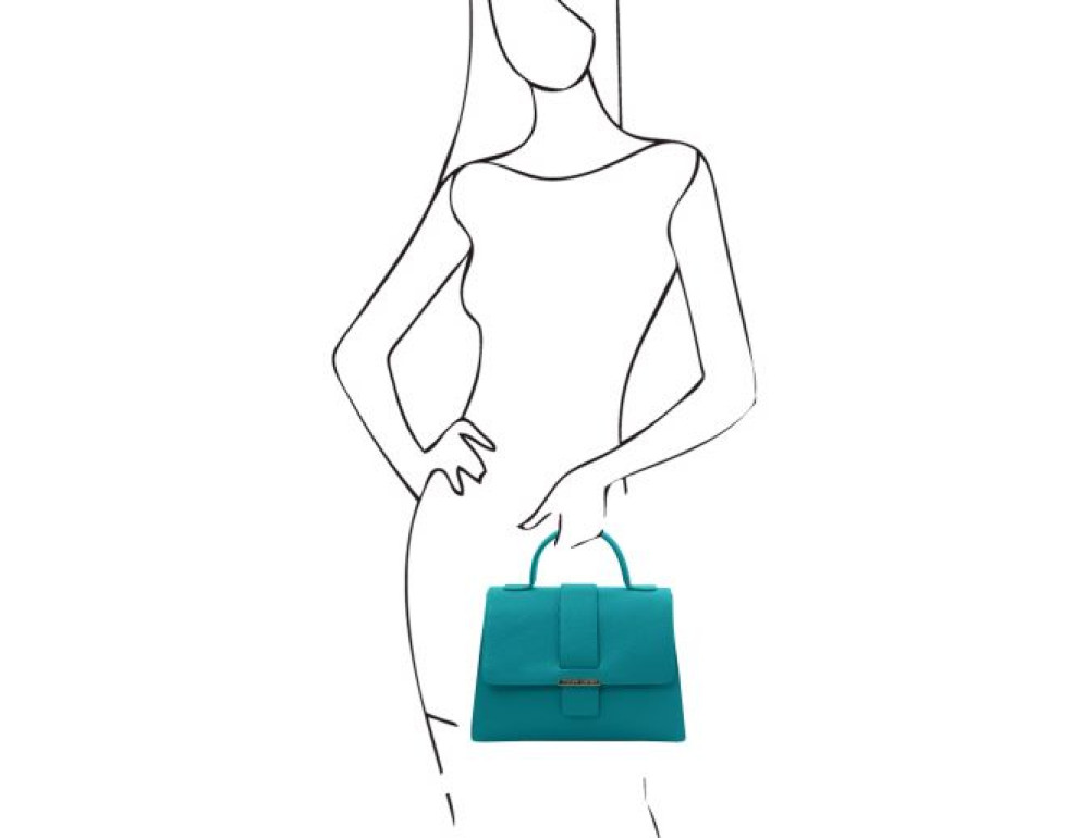 Жіноча шкіряна сумочка через плече TL BAG TL142156 turquoise - Фотографія № 2