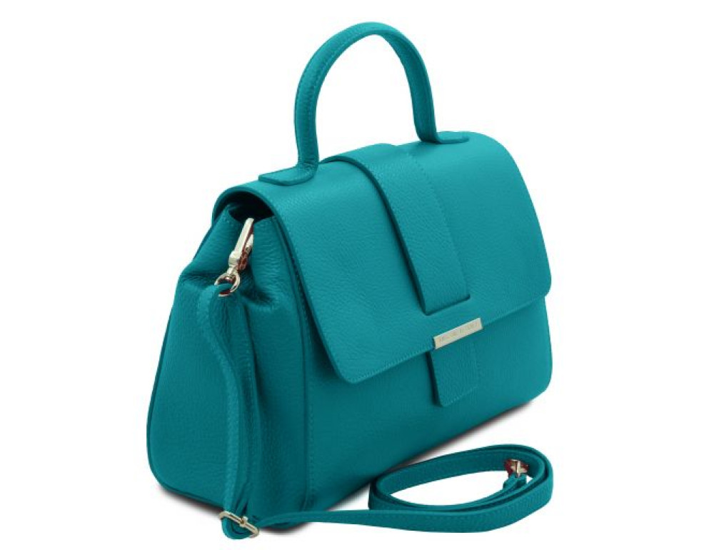 Жіноча шкіряна сумочка через плече TL BAG TL142156 turquoise - Фотографія № 3