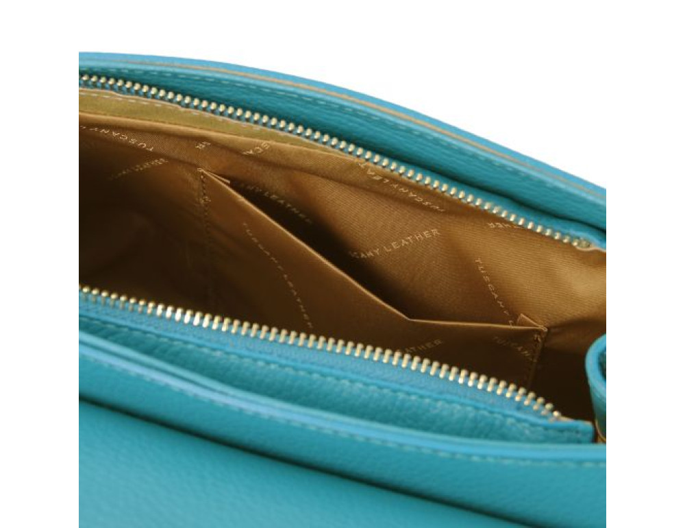 Жіноча шкіряна сумочка через плече TL BAG TL142156 turquoise - Фотографія № 8