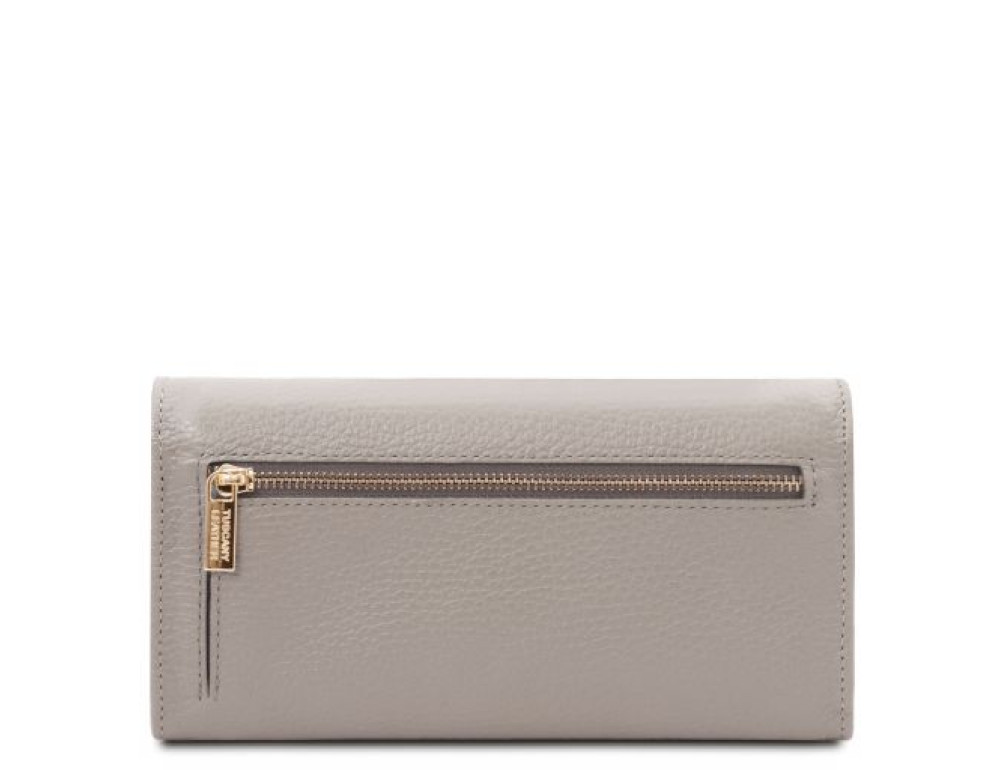 Шкіряний жіночий гаманець Tuscany Leather NEFTI TL142053 LIGHT GREY - Фотографія № 3