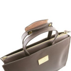 Шкіряний жіночий портфель Tuscany Leather Palermo tl141369 Gray - Фотографія № 105