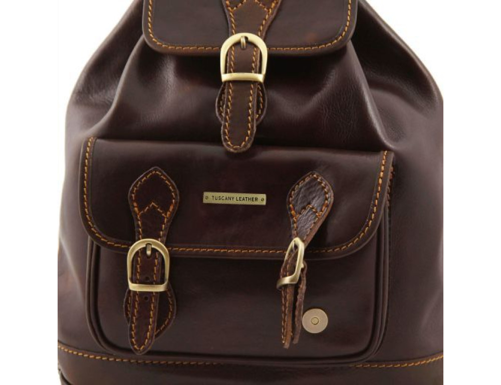 Шкіряний жіночий рюкзак Tuscany Leather Singapore TL9039 Dark Brown - Фотографія № 2