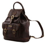 Шкіряний жіночий рюкзак Tuscany Leather Singapore TL9039 Dark Brown - Фотографія № 104