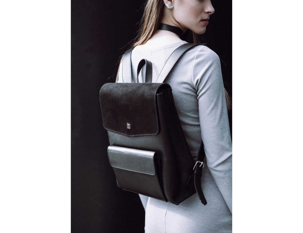 Класичний шкіряний рюкзак Blanknote Blank-Bag-1-black - Фотографія № 5