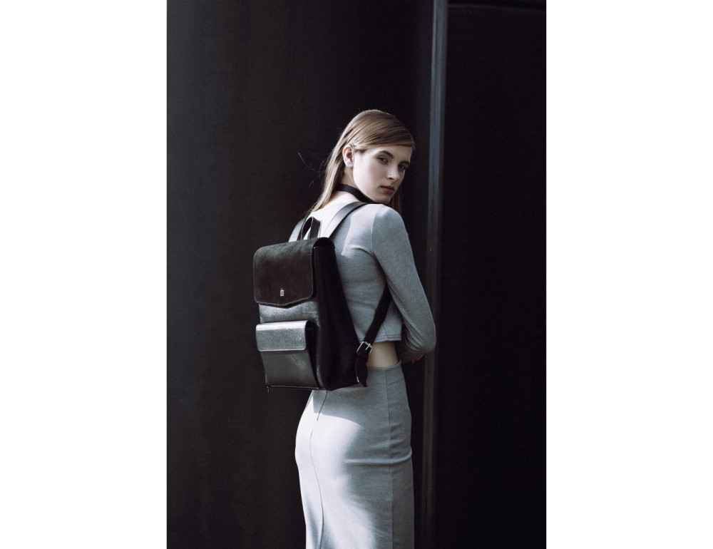 Класичний шкіряний рюкзак Blanknote Blank-Bag-1-black - Фотографія № 2
