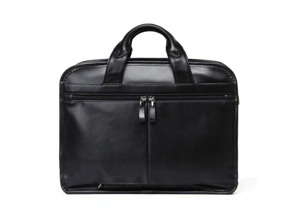 Кожаная сумка Tiding Bag B3-2020A чёрная - Фото № 4