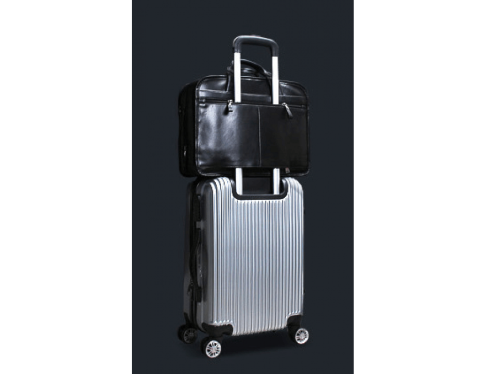 Кожаная сумка Tiding Bag B3-2020A чёрная - Фото № 7
