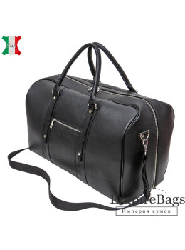 Мужская дорожная кожаная сумка Black Diamond BD31A чёрная