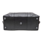 Чоловіча дорожня шкіряна сумка Black Diamond BD32A чорна - Фотографія № 104