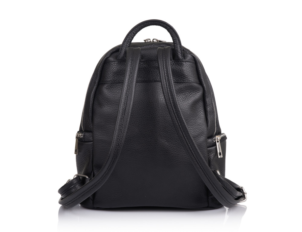 Чорний жіночий шкіряний рюкзак VIRGINIA CONTI - VC2238 Black - Фотографія № 4