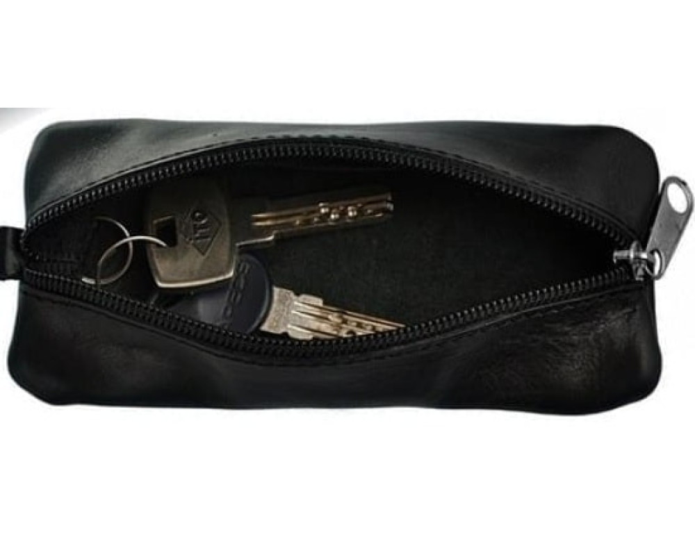 Чорна шкіряна ключниця Tiding Bag 15194A - Фотографія № 2