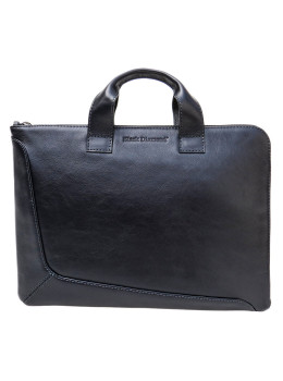 Чёрная кожаная папка под документы с ручкой Black Diamond bd17v2d