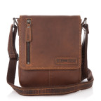 Коричнева шкіряна сумка через плече HILL BURRY - VC10041HB Brown - Фотографія № 103