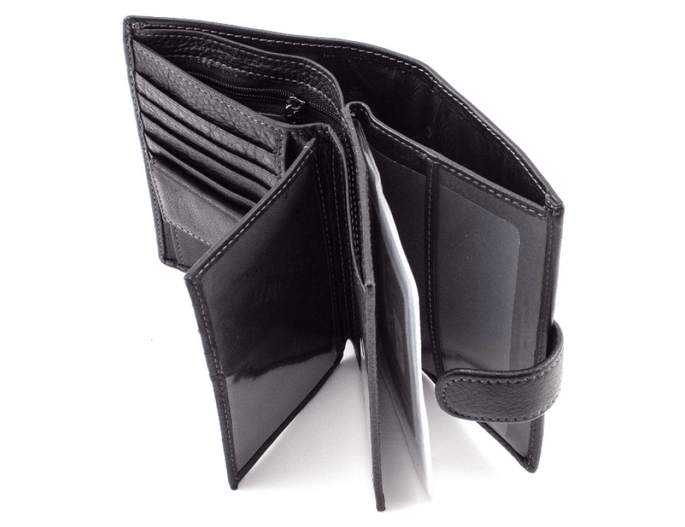 Чорний шкіряний портмоне під документи MD Leather 22-302b - Фотографія № 3