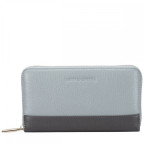 Сірий шкіряний гаманець на блискавки Smith & Canova 26800 GREY-DKGREY - Фотографія № 100