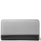 Сірий шкіряний гаманець на блискавки Smith & Canova 26800 GREY-DKGREY - Фотографія № 102