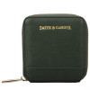 Зелений шкіряний гаманець Smith & Canova 26812 DKGREEN Josephine