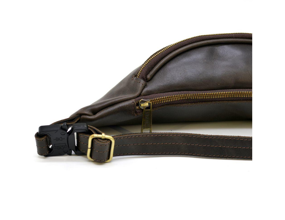 Темно-коричнева напоясний сумка шкіряна TARWA TC-3036-4lx - Фотографія № 3