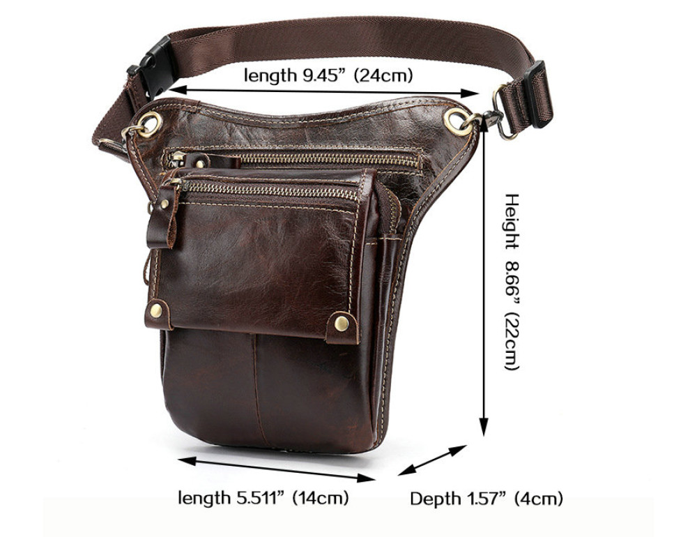 Коричнева сумка на ногу Tiding Bag 3237C - Фотографія № 3