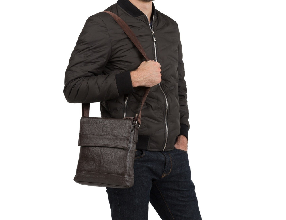 Мужская кожаная сумка-мессенджер TIDING BAG M38-3822C - Фото № 2