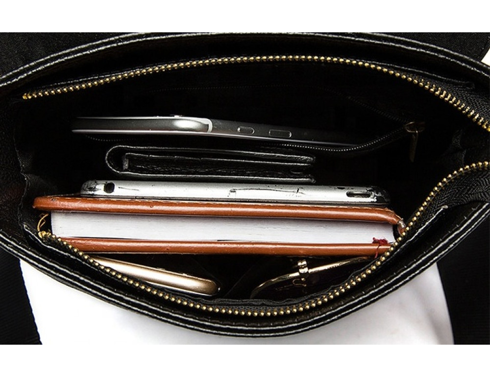 Чорна сумка через плече Tiding Bag 4010A - Фотографія № 2