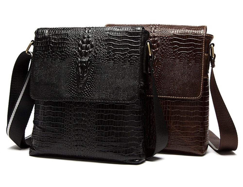 Чорна сумка через плече Tiding Bag 4010A - Фотографія № 3