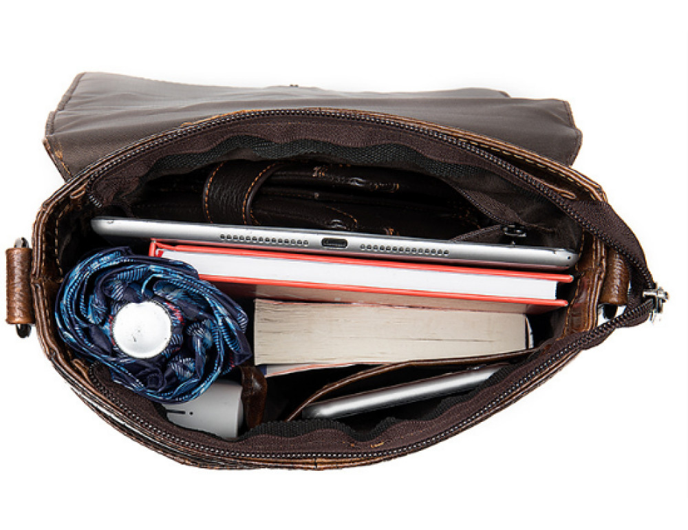 Коричнева сумка через плече Tiding Bag 4010C - Фотографія № 6