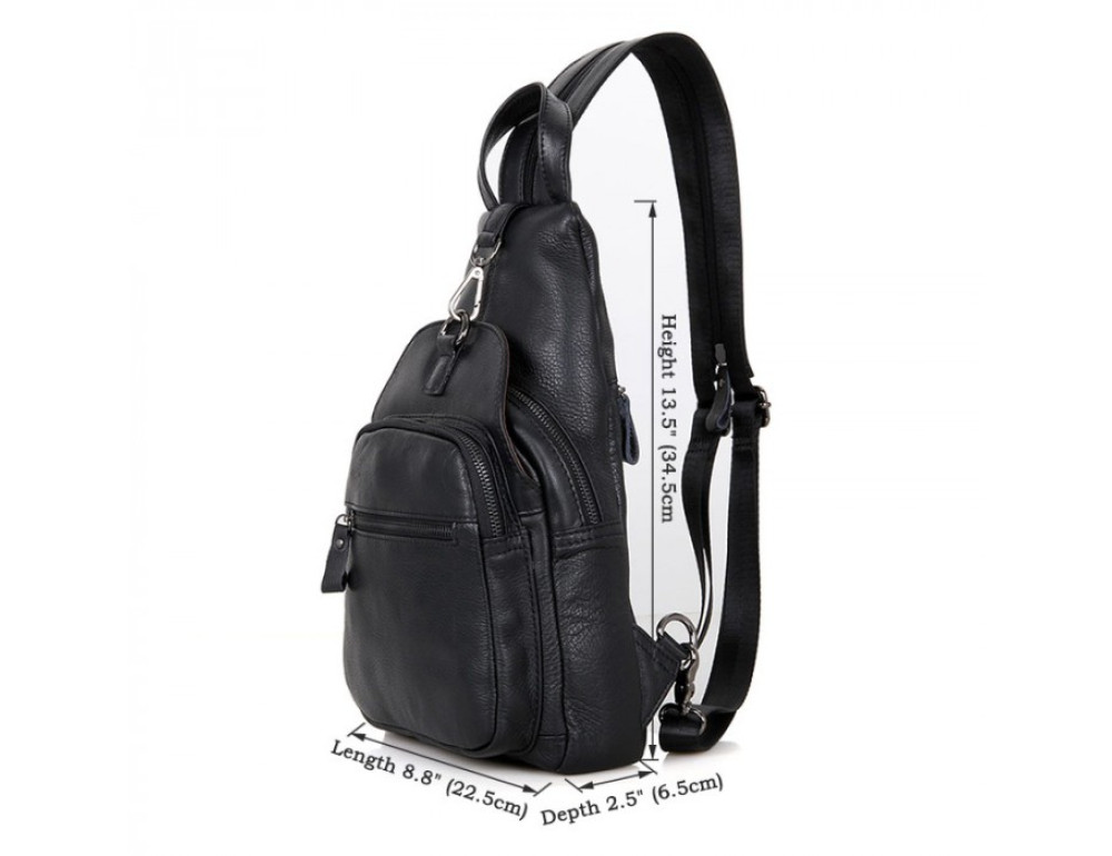 Шкіряний рюкзак Tiding Bag 4005A унісекс чорний - Фотографія № 2