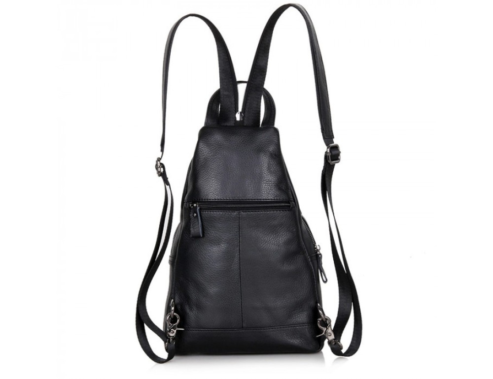 Шкіряний рюкзак Tiding Bag 4005A унісекс чорний - Фотографія № 4