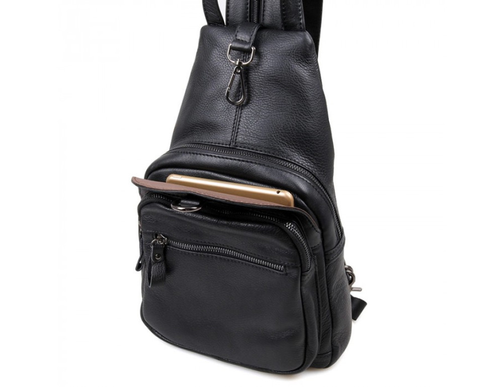 Шкіряний рюкзак Tiding Bag 4005A унісекс чорний - Фотографія № 6