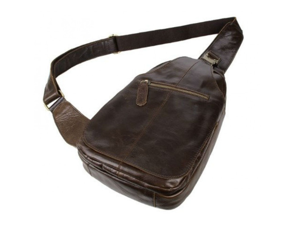 Чоловіча сумка на плече TIDING BAG 2467C коричнева - Фотографія № 3