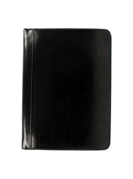 Кожаная папка для документов чёрного цвета Time Resistance 5198301