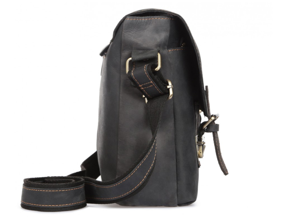 Вінтажна сумка через плече TIDING BAG 6002LA-2 Чорна - Фотографія № 4