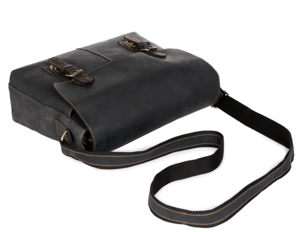 Вінтажна сумка через плече TIDING BAG 6002LA-2 Чорна - Фотографія № 5