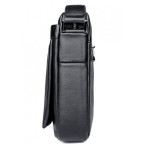 Чорна шкіряна сумка-месенджер Tiding Bag 6026A - Фотографія № 103