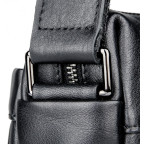 Чорна шкіряна сумка-месенджер Tiding Bag 6026A - Фотографія № 109
