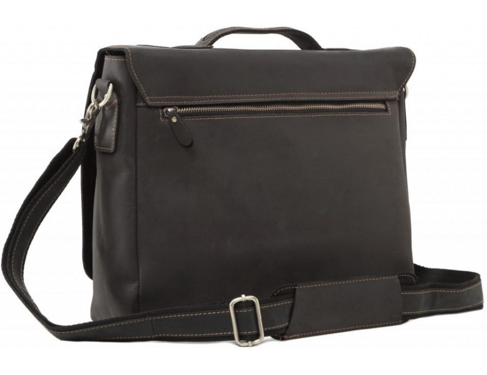 Чорний шкіряний портфель TIDING BAG 7108A-1 - Фотографія № 4