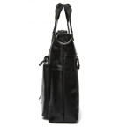 Чорна шкіряна сумка для ноутбука 15' Tiding Bag 7264A - Фотографія № 105