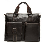 Коричнева шкіряна сумка для ноутбука 15' Tiding Bag 7264C - Фотографія № 102