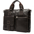 Коричнева шкіряна сумка для ноутбука 15' Tiding Bag 7264C - Фотографія № 103
