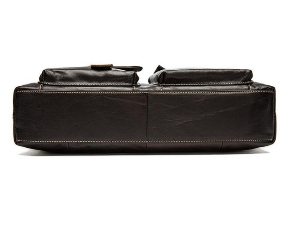 Коричнева шкіряна сумка для ноутбука 15' Tiding Bag 7264C - Фотографія № 7