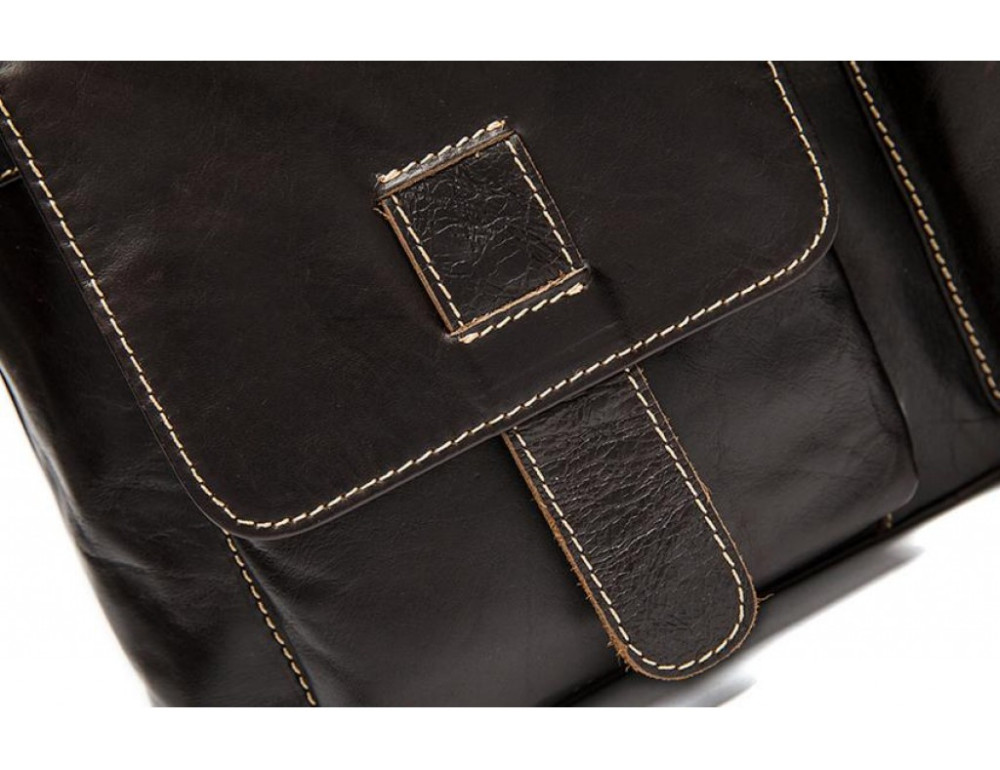 Коричнева шкіряна сумка для ноутбука 15' Tiding Bag 7264C - Фотографія № 10